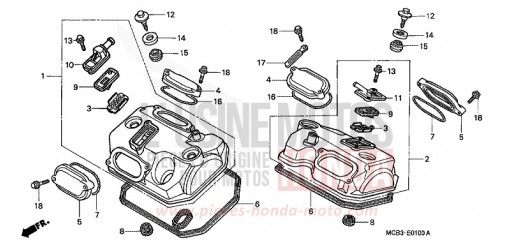 COUVERCLE DE CULASSE XL650V1 de 2001